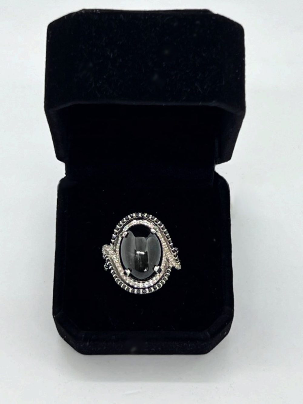 Black Star Diopside Ring - Size 6